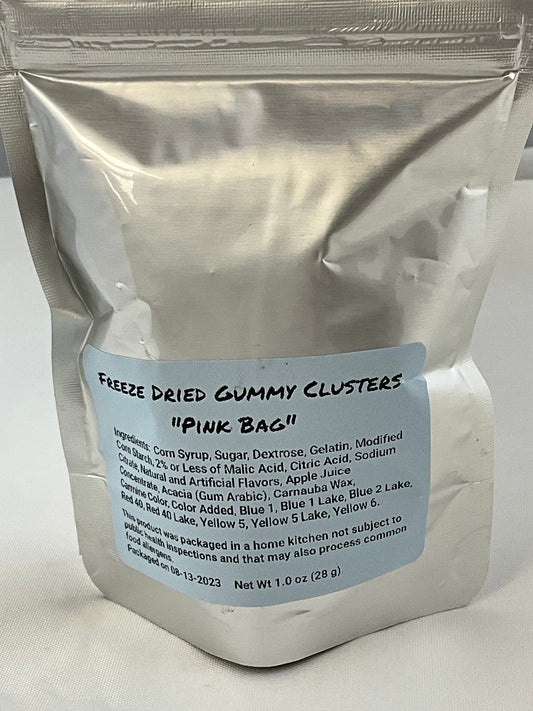 Freeze Dried Gummy Clusters (“Pink Bag”)