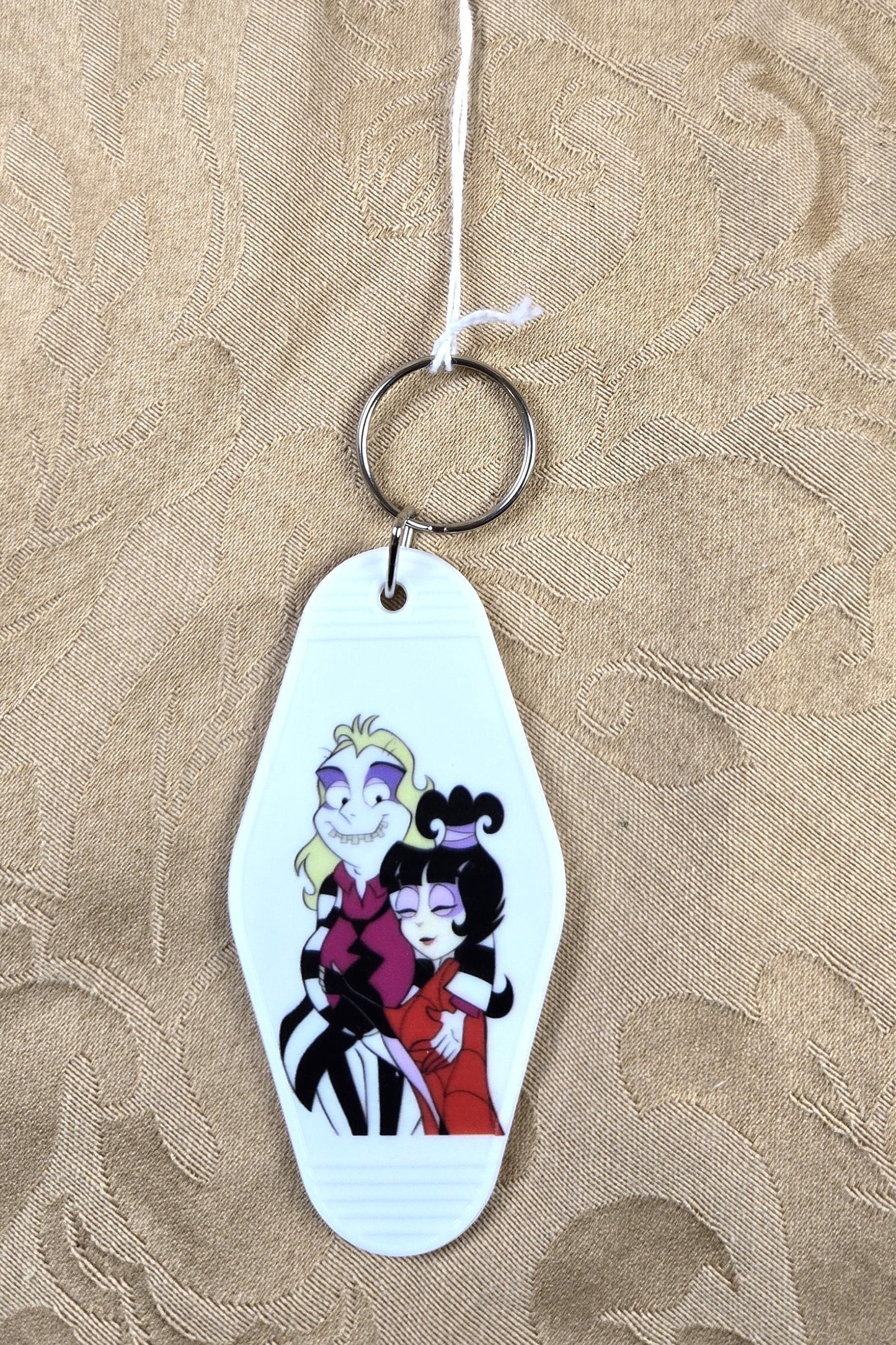 Beetlejuice and Lydia Key Ring