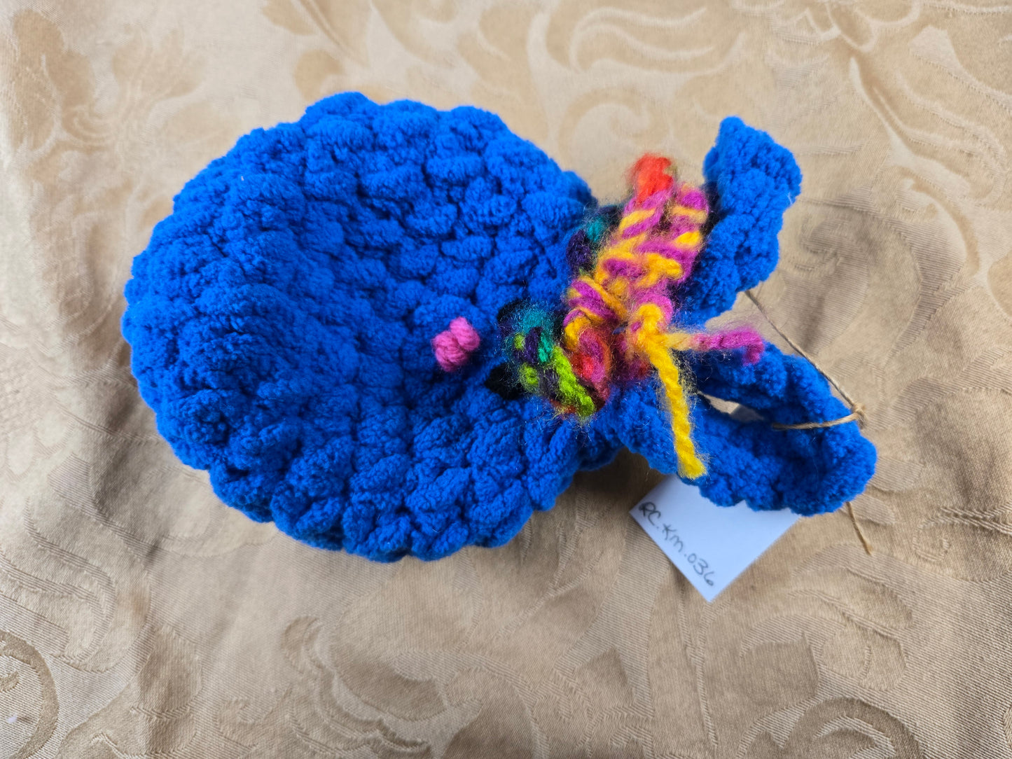 Crocheted  Bath Buddy for Littles - Soft Blue Fish