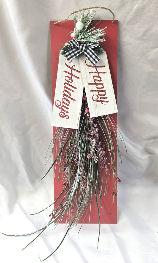 Red "Happy Holidays" Hanging Decor - BL4