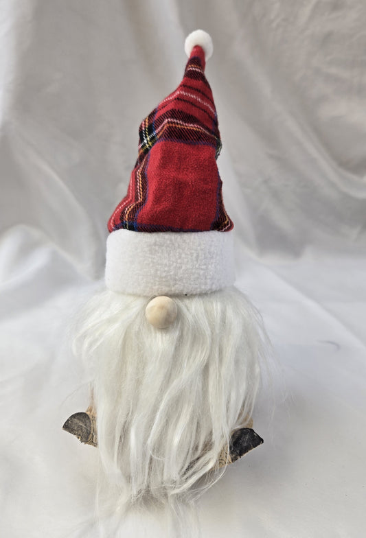 Cork Tree - Santa Gnome with Red Plaid Hat - 10" - JAW12