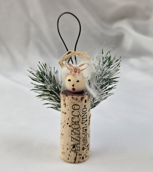 Cork Ornament - Holiday Angel - JAW3