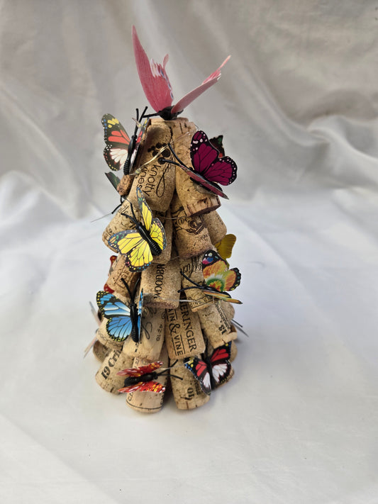 Cork Tree - Embellished with Butterflies - 8" - JAW13