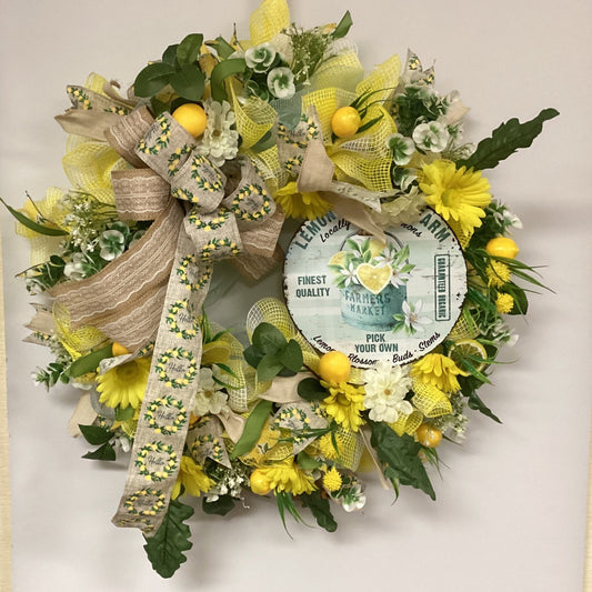 Summer Lemon Decorative Wreath