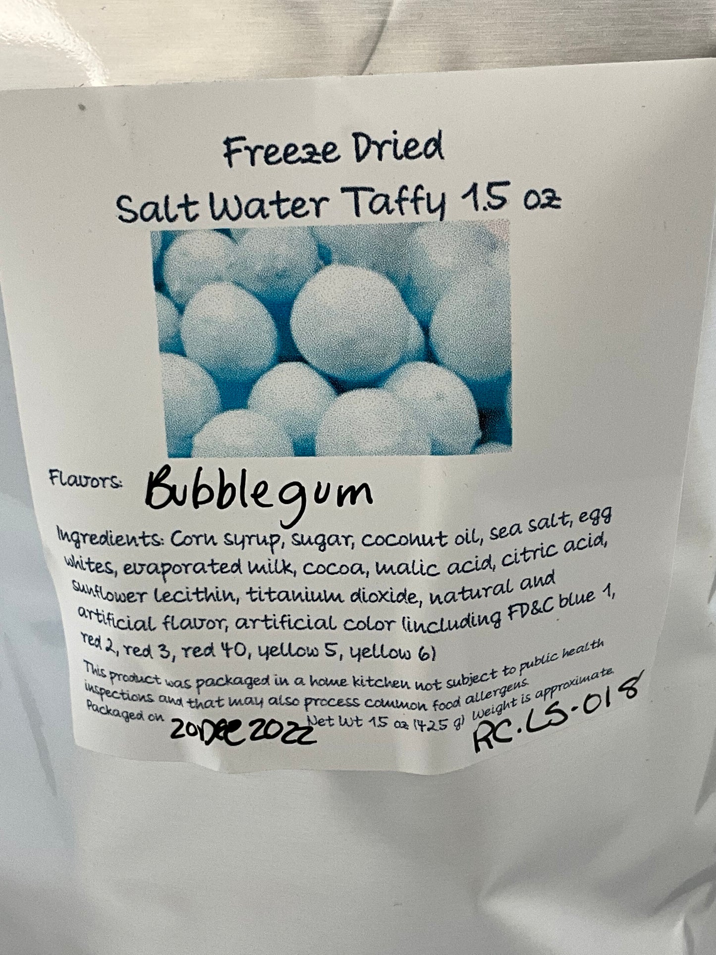 Freeze Dried Salt Water Taffy (Bubblegum)