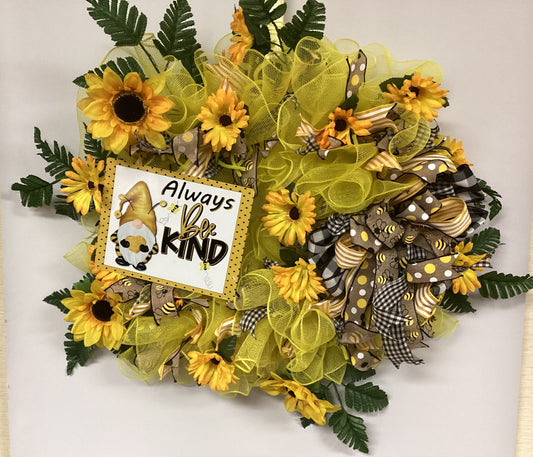 Always “Bee” Kind Decorative Wreath