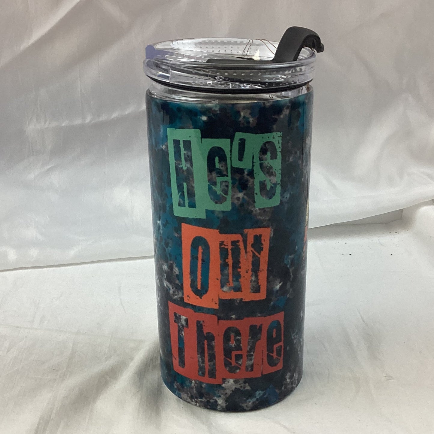 He's Out There - Bigfoot Themed 4 In 1 Koozie Tumbler