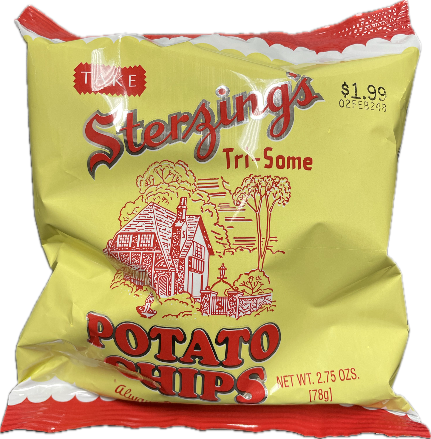 Sterzing’s Potato Chips - Original Flavor - Snack Size 2.75 Oz Bag